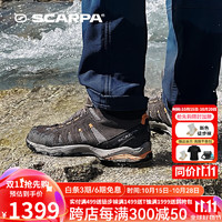 SCARPA 思卡帕 徒步鞋男鞋 Moraine莫林 GTX防水中帮登山鞋 亚楦抓地减震户外鞋 烟灰-琥珀 42