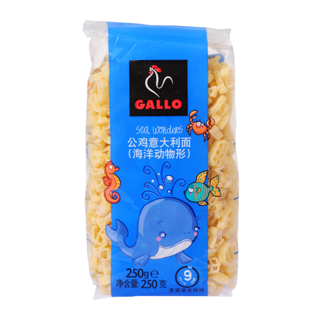 88VIP：GALLO 公鸡 海洋动物形 意大利面 250g