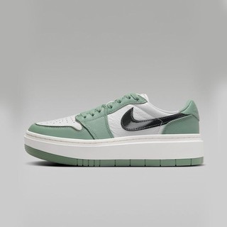 AIR JORDAN 1Low 绿白黑女子增高厚底低帮松糕鞋