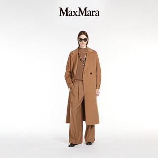 Max Mara MaxMara 2024秋冬新品女装绵羊毛系带大衣9016104306 驼色 38