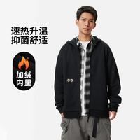 LI-NING 李宁 外套男女秋季情侣开衫拉链卫衣刺绣保暖宽松运动服