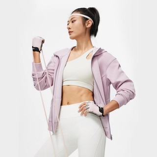 LI-NING 李宁 卫衣女士2024健身系列开衫长袖外套连帽春季运动服