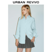 URBAN REVIVO UR2024秋季女装简约翻领长袖衬衫 UYY240006