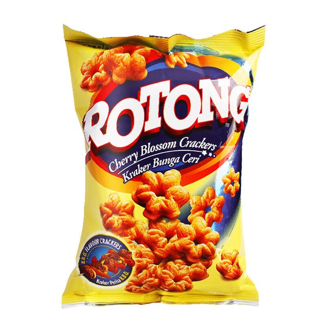 Rotong 洛当 马来西亚进口樱花形玉米圈（烧烤味）60g