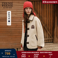 Teenie Weenie小熊2024年冬季新款仿羊羔绒仿麂皮宽松外套保暖柔软女