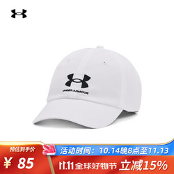 UNDER ARMOUR 安德玛 女子Favorite训练透气宽松鸭舌帽运动帽1369790 白色100 均码