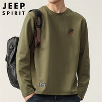 JEEP SPIRIT 吉普 男士长袖T恤 刺绣打底衫