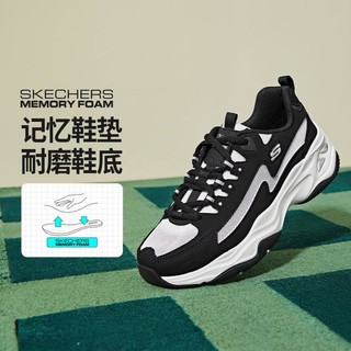 SKECHERS 斯凯奇 女鞋女运动休闲鞋女老爹鞋百搭熊猫鞋女秋季