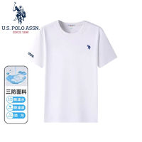 百亿补贴：U.S. POLO ASSN. U.S. POLO ASSN夏季纯棉圆领短袖三防简约刺绣舒适百搭t恤透气