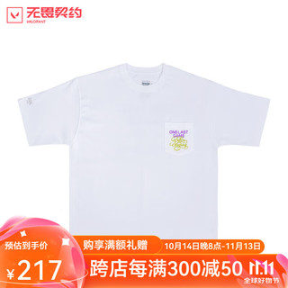 无畏契约 X Monday Sleeping Club 联名黑色T恤短袖休闲简约男女款周边 白色 XL