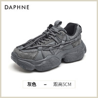 DAPHNE 达芙妮 厚底老爹鞋女款2024新款秋季复古设计感休闲百搭轻便运动鞋