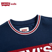 Levi's 李维斯 童装男童套头卫衣春秋新款儿童复古撞色上衣 深靛蓝 130/64(7)