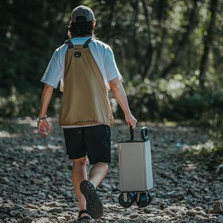 挪客NatureHike露营车四向聚拢收纳户外露营野营折叠小推车手推车拉车 影黑/Mini 110L