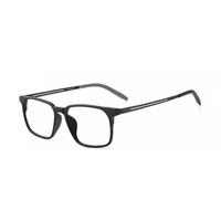 目匠 3388 黑枪色塑钢眼镜框+1.74折射率 非球面防蓝光镜片