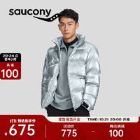 saucony 索康尼 情侣羽绒服亮银色MT01