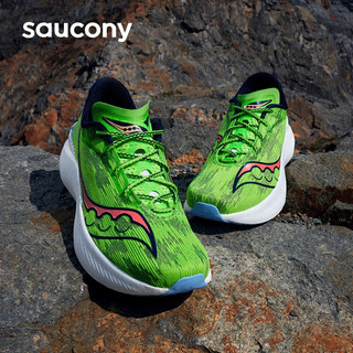 saucony 索康尼 Pro啡鹏3碳板跑鞋男竞速回弹缓震马拉松专业比赛运动鞋男 绿35 41