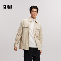 Semir 森马 长袖衬衫男冬季纯色灯芯绒衬衣 贝壳卡50255 175/92A/L