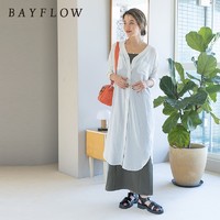 BAYFLOW连衣裙女2024年夏季淑女风中长款日系衬衫裙176993