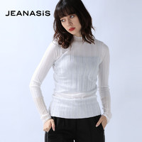 JEANASiS 毛针织衫女2024冬修身薄款纯色内搭打底套头衫988082