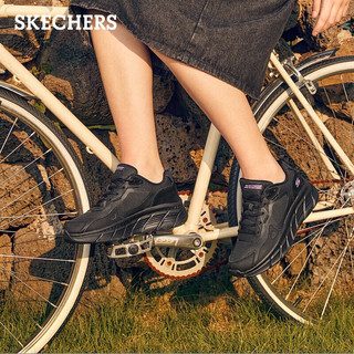 斯凯奇（SKECHERS）厚底时尚板鞋女简约休闲鞋慢慢鞋117380 全黑色/BBK 37.5 