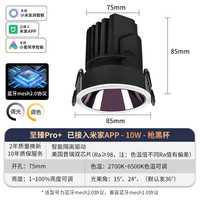 星月影已接入米家APP智能射灯嵌入式客厅洗墙小山丘cob灯mesh2.0 枪黑杯10瓦Pro+【已接入米家APP2.0协议】