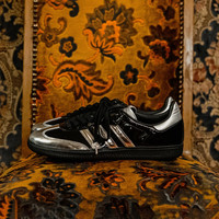 adidas ORIGINALS Atmos联名款 Samba 中性训练鞋 IH3364 一号黑/金属银/一号黑 39