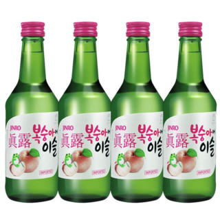 Jinro 真露 烧酒 4口味 360ml*4瓶（桃子味+李子味+西柚味+草莓味）