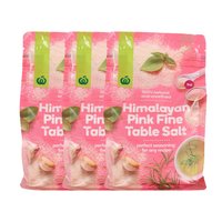 Woolworths 澳大利亚直邮Woolworths岩盐食用盐喜马拉雅细粉玫瑰盐1000g*3袋