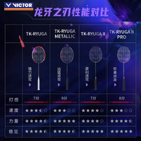 88VIP：VICTOR 威克多 龙牙之刃二代 PRO 羽毛球拍 TK-RYUGA II PRO 22-32磅