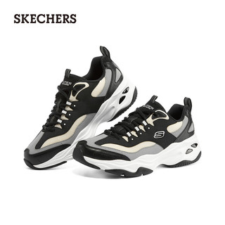 斯凯奇（Skechers）运动鞋男时尚复古老爹鞋低帮休闲鞋 237409 黑色/白色/BKW 41.5