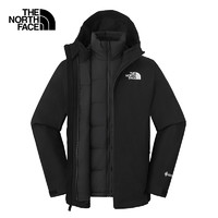 THE NORTH FACE 北面 三合一冲锋衣男GORE-TEX防水Mountain Light羽绒胆24秋|83RR 4H0/黑色 L