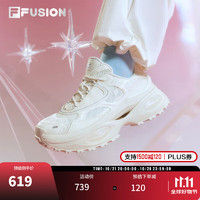 FILA FUSION 斐乐官方潮牌女鞋跑步鞋BIANCO III硬糖运动鞋休闲2024夏厚底潮鞋