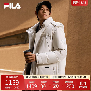 FILA 斐乐 男子连帽羽绒服2024年冬季派克服收腰加厚运动外套