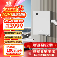 wattsaving 能效40kW充电桩适用蔚来极氪M9小鹏红旗EMQ5小米su7比亚迪秦PLUS大功率直流桩汽车新能源家充电桩 40kW直流充电机-T40B蓝牙版-白色 壁挂式