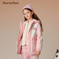 Paw in Paw PawinPaw卡通小熊童装2024年秋冬新款男女童二合一冲锋衣外套防风 Pink粉红色/25 150cm