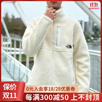 THE NORTH FACE 北面 抓绒衣男款秋冬款户外保暖加厚蓬松|87VM 白色/N3N S