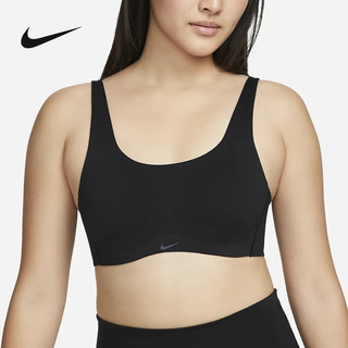 NIKE 耐克 女子新款黑色运动粗肩带款低强度支撑速干内衣文胸DM0531-010