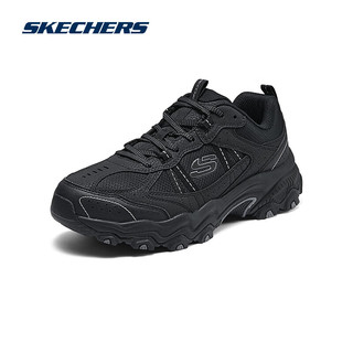 斯凯奇（Skechers）徒步鞋男子秋冬款户外防护抓地耐磨运动登山鞋 全黑色/BBK 41