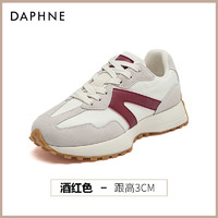 DAPHNE 达芙妮 厚底运动鞋女2024春秋新款软底显脚小阿华夫甘德训鞋老爹鞋