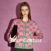 Juicy Couture 橘滋 莓莓下午茶Logo立体提花针织女式外套