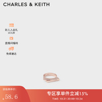 CHARLES & KEITH CHARLES＆KEITH2021春季CK5-32120257半宝石饰女士时尚个性戒指 Rose Gold玫瑰金色