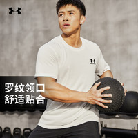 安德玛 UNDERARMOUR）男子训练运动短袖T恤1373997 白色100 S