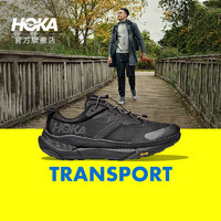 HOKA ONE ONE男女款夏季户外畅行徒步鞋 TRANSPORT 舒适登山耐磨 黑色/黑色-男（宽版） 41