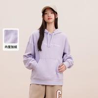 Champion 秋冬草写logo刺绣连帽卫衣女基础百搭抓绒保暖