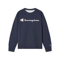 Champion 秋冬男士经典草写logo圆领卫衣轻薄绒