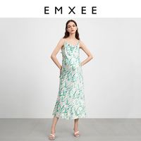 百亿补贴：EMXEE 嫚熙 孕妇装夏季新款鱼尾吊带时尚洋气时髦连衣裙显瘦修身裙子