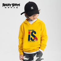 ANGRY BIRDS 愤怒的小鸟 春秋女童卫衣新款男童秋装儿童中大童纯棉上衣连帽卫衣