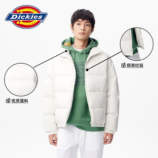 dickies羽绒服 男女立领时尚百搭拉链保暖羽绒服外套10917 奶油色 XL 充绒量:190g