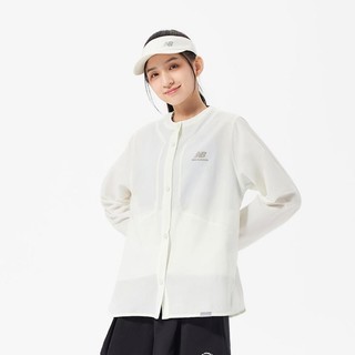 限尺码：new balance NB官方正品女款纯色摁扣休闲圆领梭织夹克外套AWJ32316