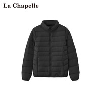 La Chapelle 2024新款爆款羽绒服女轻薄时尚洋气秋冬90白鸭绒连帽外套